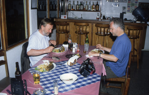 Svein & Jørn, dinner at Tapantí Lodge